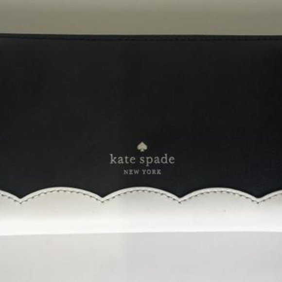 KATE SPADE LARGE CONTINENTAL WALLET FROSTY BLACK - Picture 3 of 7
